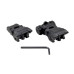 Polymer Front and Rear Flip Up Back Up Sight Set, Black