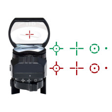 Mini Reflex Red/Green Dot Sight with 4 Reticle Patterns, Picatinny Mount