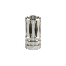 Bird Cage Style, 1/2x28 Muzzle Brake, Stainless Steel