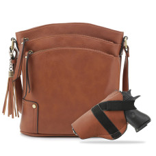 Robin Concealed Carry Crossbody with Lock & Key - Tan