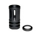 Bird Cage Style, 1/2x28 Muzzle Brake, Black Steel